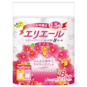 エリエール フラワープリント ダブル やさしいフローラルの香り 1.5倍巻き 37.5m×8ロール [トイレットペーパー]