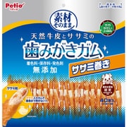 素材そのまま 天然牛皮とササミの歯みがきガム ササミ巻き 40本入 [犬用デンタルケア ややかたい 超小型犬～中型犬用]
