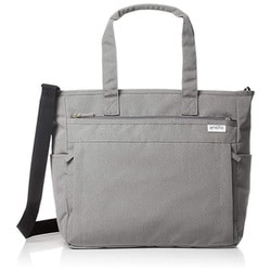 アネロ グランデ トートバッグ 軽量 撥水 杢調 ポリ 2WAY ショルダーバッグ GUH2316Z ライトグレー