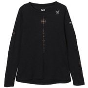 Wヨガホッジポッジロングスリーブ レディース フィットネス ヨガ シャツ JET BLACK(49H) XSサイズ SNWP04095