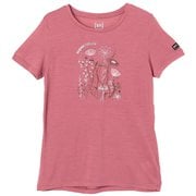 WロックフラワーTシャツ レディース フィットネス ヨガ シャツ MAUVEWOOD(86G) Mサイズ SNWP03186