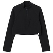 JPワッフルハーフジップトップ レディース フィットネス ヨガ シャツ Smoke Black(J164) Mサイズ SNWJ10238