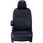 シートカバー 全席セット エスティマハイブリッド ダイヤ ブラック×ホワイトステッチ 16ETC1533K