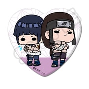SYNC-NRTHKB-MJ NARUTO -ナルト- ハート型缶バッジ 日向ヒナタ＆日向ネジ