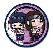 SYNC-NRTRE-MJ NARUTO -ナルト- レザーバッジ（丸形） 日向ヒナタ＆日向ネジ