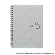 【限定】 MIFFY ミッフィー A5リングノート グレー EB464GY