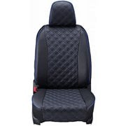 シートカバー 全席セット セレナ/ランディ キルト ブラック×ブルーステッチ 15ENC0576E