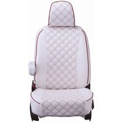 シートカバー 全席セット セレナ/ランディ キルト ホワイト×レッドステッチ 15ENC0576W