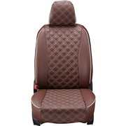 シートカバー 全席セット CX-30 キルト ブラウン×アイボリーステッチ 15EZB7081N