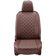シートカバー 全席セット IQ キルト ブラウン×アイボリーステッチ 15ETB1010N