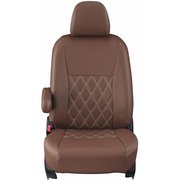 シートカバー 全席セット IQ ダイヤ ブラウン×アイボリーステッチ 16ETB1010N