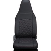 シートカバー 1列目のみ キャンター/NT450アトラス/カゼット/カゼットSK/SF ストロングキルト ブラック×レッドステッチ 45EBE4021X01KA