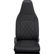 シートカバー 1列目のみ キャンター/NT450アトラス/カゼット/カゼットSK/SF ストロングキルト ブラック×ホワイトステッチ 45EBE4021X01KW