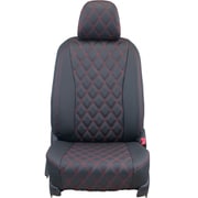 シートカバー 全席セット タント/タントカスタム オーバーステッチ ブラック×レッドステッチ 24EDA6518KA