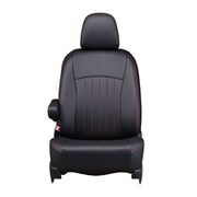 シートカバー 全席セット タントウェルカムシートリフト/タントウェルカムシートリフトカスタム/シフォン（福祉車両）ライン ブラック×レッドステッチ 43EDA6525KA