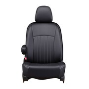 シートカバー 全席セット タントウェルカムシートリフト/タントウェルカムシートリフトカスタム/シフォン（福祉車両）ライン ブラック×ホワイトステッチ 43EDA6525KW