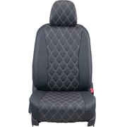 シートカバー 全席セット タントウェルカムシートリフト/タントウェルカムシートリフトカスタム/シフォン（福祉車両）オーバーステッチ ブラック×ホワイトステッチ 24EDA6525KW