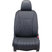 シートカバー 全席セット タントウェルカムシートリフト/タントウェルカムシートリフトカスタム/シフォン（福祉車両）ストリームステッチ ブラック×ホワイトステッチ 25EDA6525KW