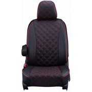 シートカバー 全席セット アテンザワゴン キルト ブラック×レッドステッチ 15EZB7000D