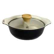 仕切り鍋 20cm IH対応 セラミック加工 二食鍋 ブラック PO2S-20WC-BK