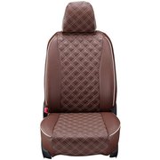 シートカバー 全席セット レガシィツーリングワゴン/レガシィアウトバック キルト ブラウン×アイボリーステッチ 15EFB8102N