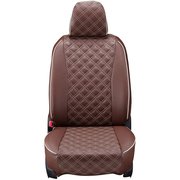 シートカバー 全席セット アクア キルト ブラウン×アイボリーステッチ 15ETB1063N