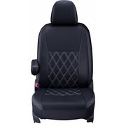 シートカバー 全席セット アクア ダイヤ ブラック×ホワイトステッチ 16ETB1063K