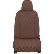 シートカバー 全席セット アクア オーバーステッチ ブラウン×アイボリーステッチ 24ETB1063NV