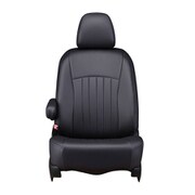 シートカバー 全席セット オデッセイ/オデッセイハイブリッド ライン ブラック×ブラックステッチ 43EHC2519KK