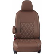 シートカバー 全席セット エルグランド ダイヤ ブラウン×アイボリーステッチ 16ENC0546N