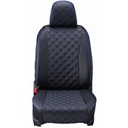 シートカバー 全席セット ソリオ/ソリオバンディット/デリカD：2 キルト ブラック×ブルーステッチ 15ESB6253E