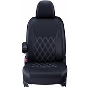 シートカバー 全席セット ソリオ/ソリオバンディット/デリカD：2 ダイヤ ブラック×ホワイトステッチ 16ESB6253K