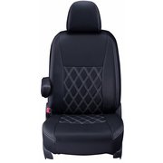 シートカバー 全席セット ムーヴ/ムーヴカスタム ダイヤ ブラック×ホワイトステッチ 16EDA0687K