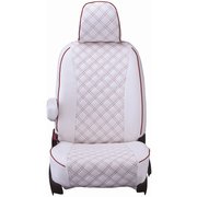 シートカバー 全席セット ポルテ キルト ホワイト×レッドステッチ 15ETB1040W