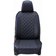 シートカバー 全席セット ポルテ/スペイド キルト ブラック×ブルーステッチ 15ETB1044E