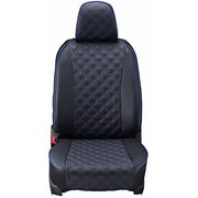 シートカバー 全席セット グレイス キルト ブラック×ブルーステッチ 15EHB2030E