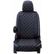 シートカバー 全席セット グレイス キルト ブラック×ホワイトステッチ 15EHB2030K
