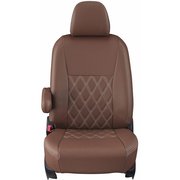 シートカバー 全席セット ジューク ダイヤ ブラウン×アイボリーステッチ 16ENB5261N