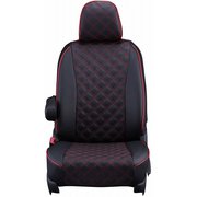 シートカバー 全席セット ジムニー キルト ブラック×レッドステッチ 15ESA6013D
