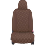 シートカバー 全席セット ミライース/ピクシスエポック/プレオ＋ オーバーステッチ ブラウン×アイボリーステッチ 24EDA6508NV