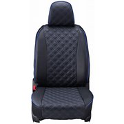 シートカバー 全席セット インプレッサスポーツ/XV キルト ブラック×ブルーステッチ 15EFB8125E