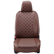 シートカバー 全席セット インプレッサスポーツ/XV キルト ブラウン×アイボリーステッチ 15EFB8125N
