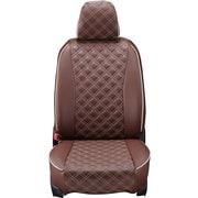シートカバー 全席セット インプレッサスポーツハイブリッド（e-Boxer）/ XVハイブリッド（e-Boxer）キルト ブラウン×アイボリーステッチ 15EFB8131N