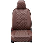 シートカバー 全席セット アイシス キルト ブラウン×アイボリーステッチ 15ETC0272N