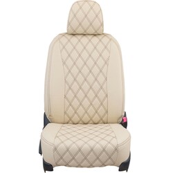 シートカバー 全席セット ジムニー オーバーステッチ アイボリー×ブラウンステッチ 24ESA0618VN