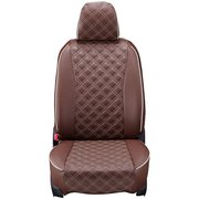 シートカバー 全席セット ミラココア キルト ブラウン×アイボリーステッチ 15EDA6503N