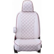 シートカバー 全席セット ミラココア キルト ホワイト×レッドステッチ 15EDA6503W