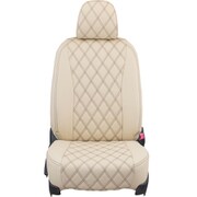 シートカバー 全席セット ミラココア オーバーステッチ アイボリー×ブラウンステッチ 24EDA6503VN
