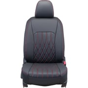 シートカバー 全席セット ハイゼットカーゴ ストリームステッチ ブラック×レッドステッチ 25EDA6608KA