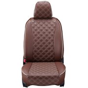 シートカバー 全席セット ムーヴコンテ/ムーヴコンテカスタム/ピクシススペース/ピクシススペースカスタム キルト ブラウン×アイボリーステッチ 15EDA0693N